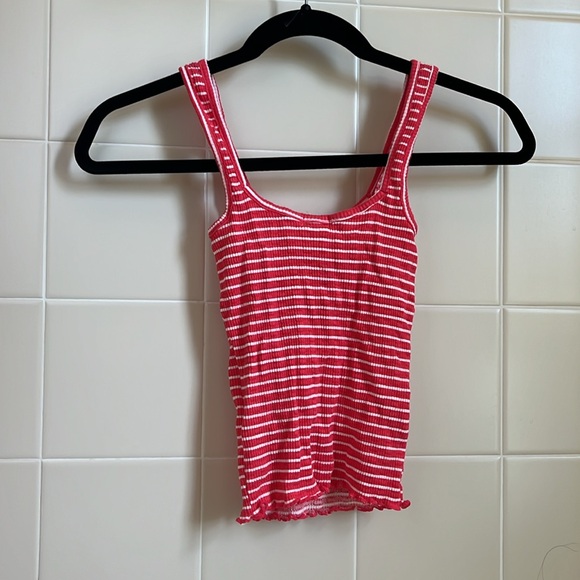 BillaBong small, striped, dark pink and white tanktop. - Picture 2 of 5